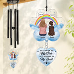 Custom Wind Chime With Acrylic Charms - Personalized Pet Memorial Gifts For Dog Lovers - Pawprints On My Soul