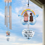 Custom Wind Chime With Acrylic Charms - Personalized Pet Memorial Gifts For Dog Lovers - Pawprints On My Soul