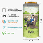 Custom 4 In 1 Can Cooler Tumbler - Personalized Retirement Gifts For Retirees - Vacation Is My New Job