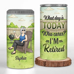Custom 4 In 1 Can Cooler Tumbler - Personalized Retirement Gifts For Retirees - Vacation Is My New Job