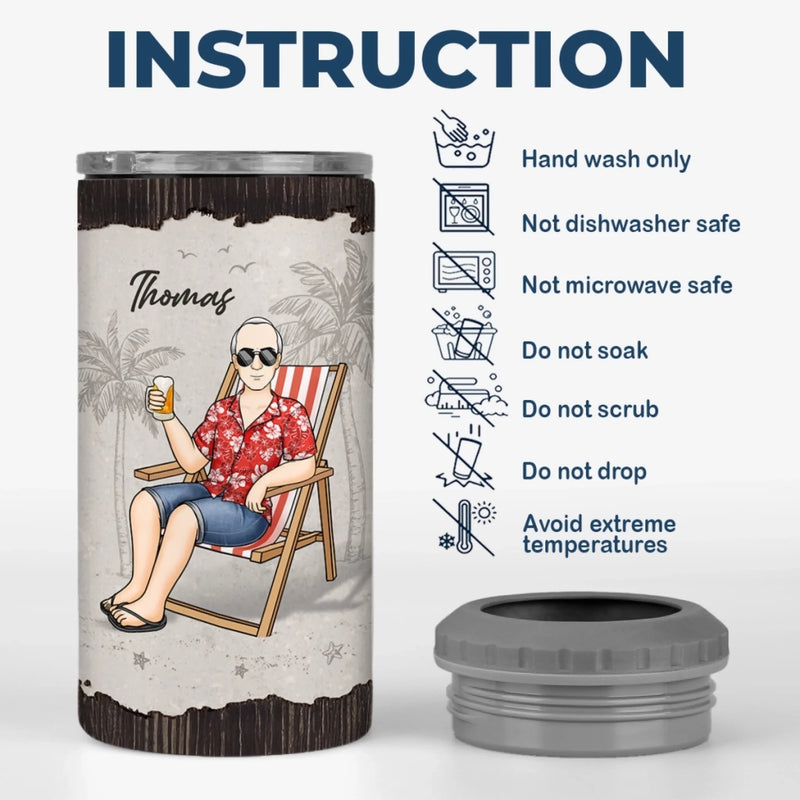 Custom 4 In 1 Can Cooler Tumbler - Personalized Retirement Gifts For Women, Men - Master Of Relaxation