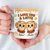 Custom 3D Inflated Effect Printed Mug - Personalized Anniversary Wedding Gifts For Husband And Wife, Him And Her - I Love You A Latte