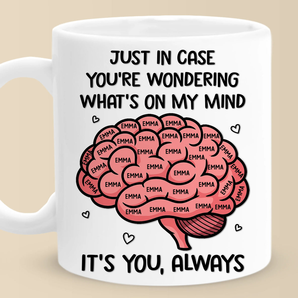 Mug personnalisé - Cadeaux d'anniversaire de mariage personnalisés pour mari et femme, lui et elle - Mon esprit est fondamentalement votre fan club