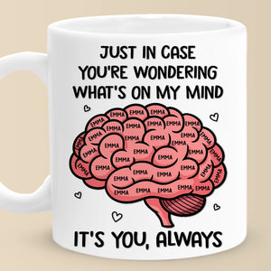 Mug personnalisé - Cadeaux d'anniversaire de mariage personnalisés pour mari et femme, lui et elle - Mon esprit est fondamentalement votre fan club