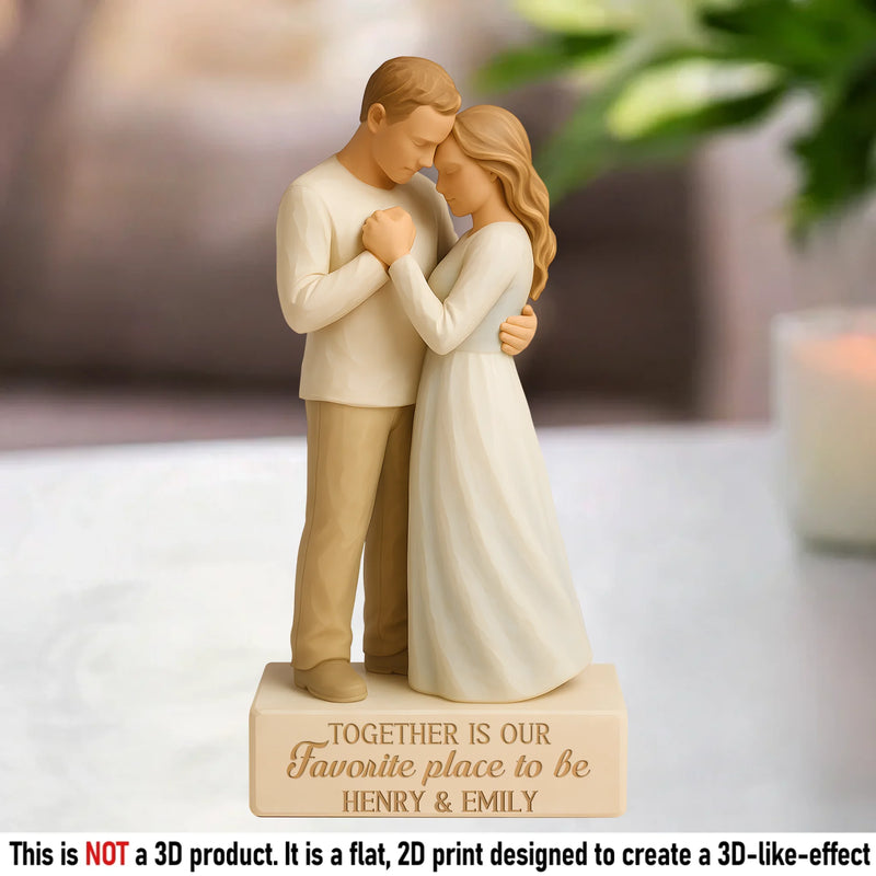 Custom Shaped Acrylic Plaque - Personalized Anniversary Wedding Gifts For Husband And Wife, Him And Her - Our Story, Our Happy Place