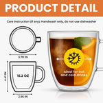 Custom Double Wall Glass Mug - Personalized Best Friend Birthday Gifts For BFF, Best Friends, Bestie - Trouble Makers Club