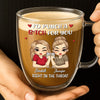 Custom Double Wall Glass Mug - Personalized Best Friend Birthday Gifts For Women - Trouble Makers Club
