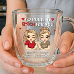 Custom Double Wall Glass Mug - Personalized Best Friend Birthday Gifts For BFF, Best Friends, Bestie - Trouble Makers Club