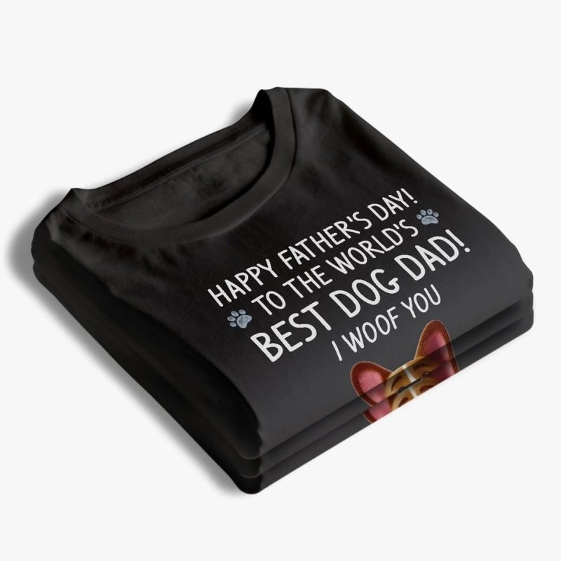 Best Dog Dad In The Galaxy - Dog & Cat Personalized Custom Unisex T-shirt, Premium T-shirt, Hoodie - Father's Day, Gift For Dad, Pet Owners, Pet Lovers