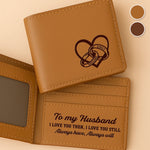 Custom Name Husband Gifts - Personalized Double-Sided Engraved Wallet