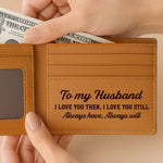 Custom Name Husband Gifts - Personalized Double-Sided Engraved Wallet