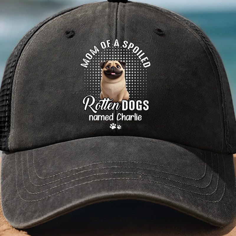 Custom Washed Cotton Baseball Net Cap - Personalized Birthday Gifts For Dog Cat Lovers, Dog Dad And Mom, Cat Owners - Master Of The Meow & Woof Crew