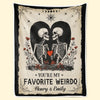 Custom Blanket - Personalized Anniversary Wedding Gifts For Husband And Wife, Him And Her - Weirdos In Love