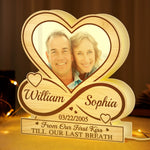 Custom Photo Infinity Heart Anniversary Gifts for Couples - Personalized Custom Shaped Light Box
