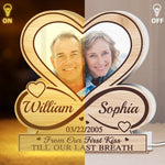Custom Photo Infinity Heart Anniversary Gifts for Couples - Personalized Custom Shaped Light Box