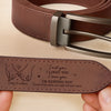 Custom Double-Sided Engraved Leather Belt - Personalized Anniversary Wedding Gifts For Husband And Wife, Him And Her - Forever And Always