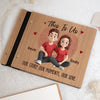 Custom Wooden Scrapbook - Personalized Anniversary Wedding Gifts For Husband And Wife, Him And Her - Our Story, Our Moments, Our Love