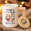 Custom Ceramic Mug With Wooden Lid & Handle - Personalized Best Friend Birthday Gifts For Women - Partners In Crime