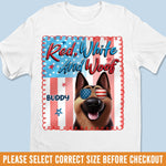Custom Unisex T-shirt, Premium T-shirt, Hoodie - Personalized 4th Of July Gifts For Dog Lovers, Dad, Mom - Pawtriotic Vibes