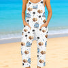 Custom Photo Casual Loose Overalls Jumpsuit - Personalized Summer Vacation And Travel Gifts For Dog Cat Lovers, Dog Dad And Mom, Cat Owners - Pup Life, Best Life