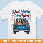 Custom Unisex T-shirt, Premium T-shirt, Hoodie - Personalized 4th Of July Gifts For Dog Lovers, Dad, Mom - Fetching Freedom