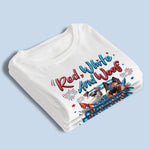 Custom Unisex T-shirt, Premium T-shirt, Hoodie - Personalized 4th Of July Gifts For Dog Lovers, Dad, Mom - Fetching Freedom