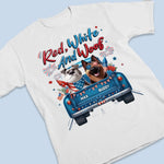 Custom Unisex T-shirt, Premium T-shirt, Hoodie - Personalized 4th Of July Gifts For Dog Lovers, Dad, Mom - Fetching Freedom