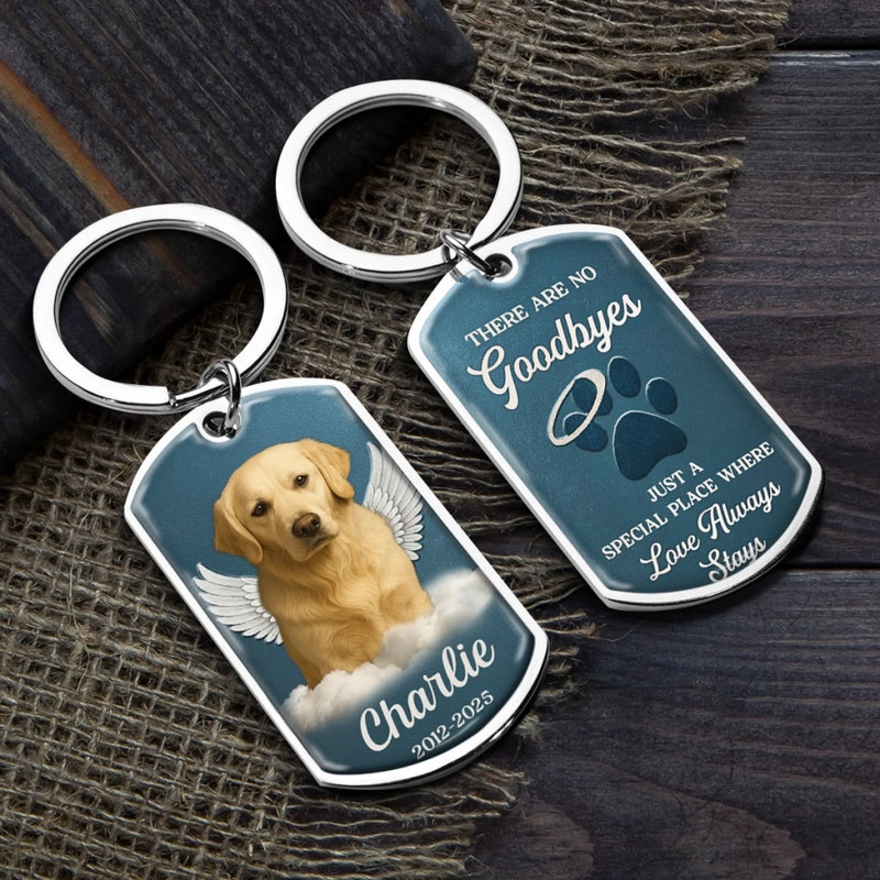Custom Photo Keychain - Personalized Pet Memorial  Gifts For Dogs, Cats - My Guardian Angel