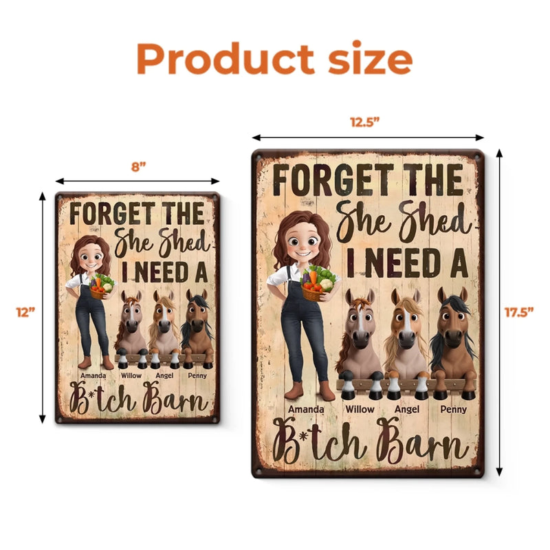 Custom Home Decor Metal Sign - Personalized Birthday Gifts For Men And Women, Horse Lovers - Living My Best Barn Life