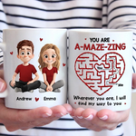 Custom Name Romantic Couple Gifts - Personalized Mugs