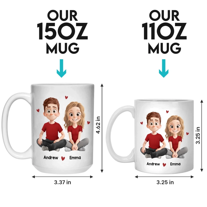 Custom Mug - Personalized Anniversary Wedding Gifts For Husband And Wife, Him And Her - Stuck On You, Forever