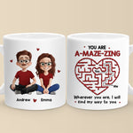 Custom Name Romantic Couple Gifts - Personalized Mugs
