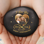 Custom Photo Printed Rock - Personalized Anniversary Wedding Gifts For Couple - Together For A Lifetime