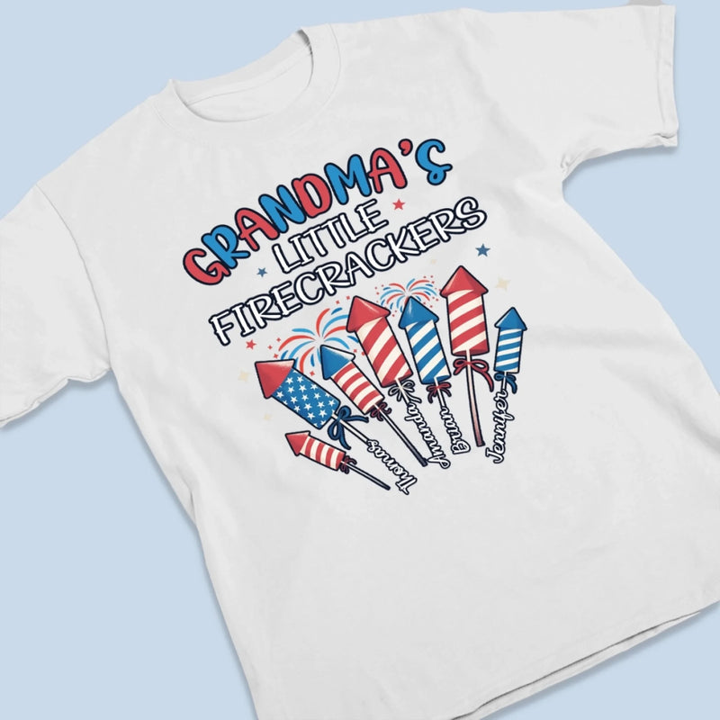 Custom Unisex T-shirt, Premium T-shirt, Hoodie - Personalized 4th Of July Gifts For Mom, Grandma - Spark Joy With Tiny Firecrackers