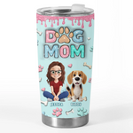 Custom 3D Inflated Effect Printed Tumbler - Personalized Birthday Gifts For Dog Lovers, Dog Mom - Messy Hair, Furry Hugs