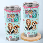 Custom 3D Inflated Effect Printed Tumbler - Personalized Birthday Gifts For Dog Lovers, Dog Mom - Messy Hair, Furry Hugs