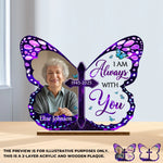 Custom Photo Butterfly Memorial Gifts - Personalized Wood & Acrylic Plaque