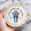 Custom Full-Print Round Jewelry Dish - Personalized Best Friend Birthday Gifts For Women - Time Makes Friendships Golden
