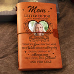 Custom Photo Leather Wrap Journal - Personalized Memorial Sympathy Gifts For Loss Of Mom, Dad - Always Guided By Your Love