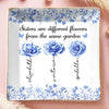 Custom Full-Print Jewelry Dish - Personalized Best Friend Birthday Gifts For Women - Forever Blossoming Side By Side