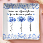 Custom Name Sister Gifts for Women - Personalized Full-Print Jewelry Dish