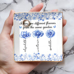 Custom Name Sister Gifts for Women - Personalized Full-Print Jewelry Dish