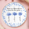 Custom Full-Print Round Jewelry Dish - Personalized Best Friend Birthday Gifts For Women - Unique Blooms From One Shared Garden