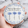 Custom Full-Print Round Jewelry Dish - Personalized Best Friend Birthday Gifts For Women - Unique Blooms From One Shared Garden