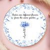 Custom Full-Print Round Jewelry Dish - Personalized Best Friend Birthday Gifts For Women - Unique Blooms From One Shared Garden