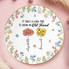 Custom 3D Inflated Effect Printed Full-Print Round Jewelry Dish - Personalized Best Friend Birthday Gifts For Women - Blooms Of A Lasting Bond