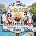 Custom Wood Sign - Personalized Summer Vacation And Travel Gifts For Husband And Wife, Him And Her - Cheers To Summer Days