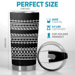Black and White Geometric Pattern Tumbler - Everyday Drinkware