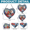 Custom Photo Heart-Shaped Stained Glass Window Suncatcher - Personalized Memorial Sympathy Gifts For Loss Of Mom, Dad - Always In Our Thoughts