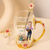 Custom Enamel Flower Tea Cup With Lid & Spoon - Personalized Garden Gifts For Gardeners - Life’s Better In The Garden